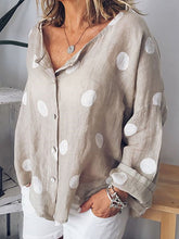 Load image into Gallery viewer, Camisa de linho ondulada tamanho plus
