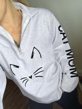 Load image into Gallery viewer, Moletom confortável com estampa de gato para mulheres
