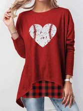 Load image into Gallery viewer, Women't Love Baseball Check Top
