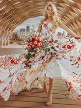 Load image into Gallery viewer, Vestido sin mangas con estampado de playa Boho Vacation
