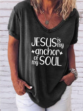 Load image into Gallery viewer, JESUS É MINHA ÂNCORA PARA MINHA ALMA Camiseta de manga curta
