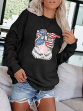Load image into Gallery viewer, Cat with American Glasses Funny Pullover Hoodie
