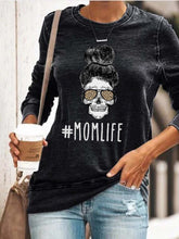 Load image into Gallery viewer, Camiseta feminina da chita do crânio da vida da mamãe
