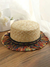 Load image into Gallery viewer, Women's hat with ethnic pompoms
