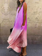 Load image into Gallery viewer, Vestido de chaleco con dobladillo irregular degradado tie-dye para mujer
