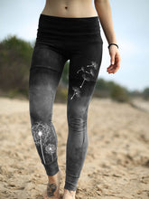 Load image into Gallery viewer, Leggings elásticas tingidas com estampa retro feminino
