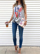 Load image into Gallery viewer, Mulher com estampa casual do Dia da Independência do amor

