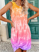 Load image into Gallery viewer, Vestido holgado con efecto tie-dye para mujer
