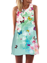 Load image into Gallery viewer, Sleeveless cardigan with round neck and butterfly print
