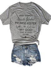Load image into Gallery viewer, Way Maker Lyrics Faith: camisetas
