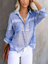 Load image into Gallery viewer, Blusa casual estampada de manga longa com decote em V
