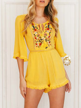 Load image into Gallery viewer, Women Ethnic Style Sexy Embroidered Tassel Jumpsuit

