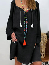 Load image into Gallery viewer, Vestido de mujer talla grande en algodón y lino
