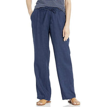 Load image into Gallery viewer, Pantalón de lino con bolsillos deslizantes en la cintura

