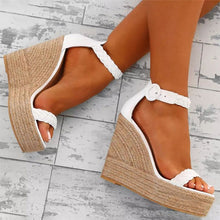 Load image into Gallery viewer, High Heel Platform Ankle Strap Wedge Sandals
