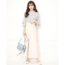 Load image into Gallery viewer, Chiffon shirt with sweet bow tie and ruffle sleeves
