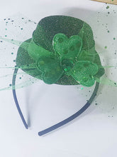 Load image into Gallery viewer, Dia de São Patrício Festival Irlandês Trevo Net Hat Grampo para cabelo
