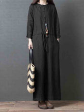 Load image into Gallery viewer, Long plain linen jumpsuit
