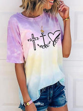 Load image into Gallery viewer, T-shirt Tie-Dye de manga curta Faith Hope Love
