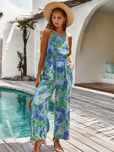 Load image into Gallery viewer, Printed cotton loose jumpsuits
