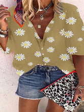 Load image into Gallery viewer, Camisa holgada con estampado de margaritas

