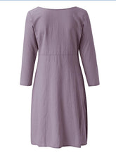 Load image into Gallery viewer, Women's Long Sleeve Cotton Loose Dress
