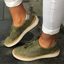 Load image into Gallery viewer, Mocassins de borla plana respirável feminino
