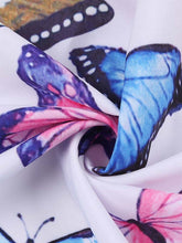 Load image into Gallery viewer, Boho long dress with butterfly print and tie dye effect
