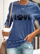 Load image into Gallery viewer, Moletom TRUE LOVE feminino com gola redonda e mangas compridas

