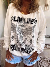 Load image into Gallery viewer, Women's Long Sleeve LIVE LIFE Print Sweatshirt
