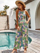 Load image into Gallery viewer, Printed cotton loose jumpsuits
