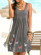 Load image into Gallery viewer, Butterfly Print Sleevless Mini Dress
