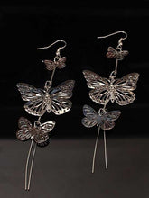 Load image into Gallery viewer, Pendientes largos con borlas de mariposa de varias capas
