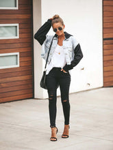 Load image into Gallery viewer, Jaqueta Jeans com Capuz Contraste Maxed Out Cozy
