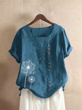 Load image into Gallery viewer, Camisa larga de algodão e linho
