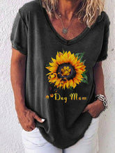 Load image into Gallery viewer, T-shirt da mamãe Sunflower Paw Print
