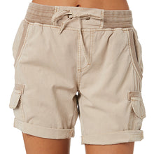 Load image into Gallery viewer, Women's cargo shorts with drawstring
