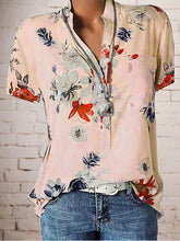 Load image into Gallery viewer, Women's Oversized Short Sleeve Floral Print Shirt
