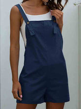 Load image into Gallery viewer, Casual cotton and linen shorts with pocket buttons
