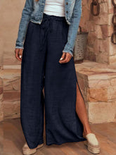 Load image into Gallery viewer, Wide loose cotton and linen pants for women
