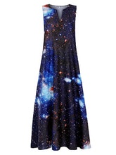 Load image into Gallery viewer, Women's Sleeveless V-Neck Star Print Dress
