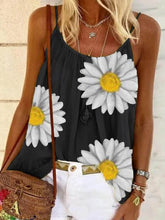 Load image into Gallery viewer, Colete feminino elegante moda com estampa margarida redonda decote
