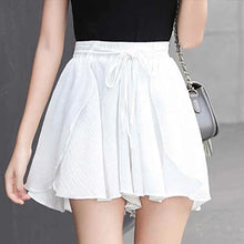 Load image into Gallery viewer, Women Summer High Waist Drawstring Bow Beach Wide Leg Shorts
