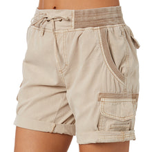 Load image into Gallery viewer, Women's cargo shorts with drawstring
