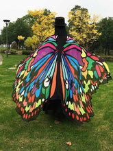 Load image into Gallery viewer, Asas de borboleta do arco-íris de Châle Lady
