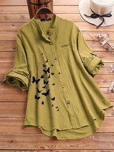 Load image into Gallery viewer, Camisa con estampado de mariposas para mujer
