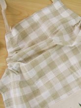 Load image into Gallery viewer, Check cotton and linen apron
