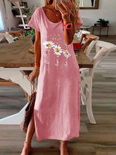 Load image into Gallery viewer, Women's Butterfly Print Slit Dress
