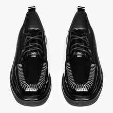 Load image into Gallery viewer, Black / Brown Patent Leather Oxfords
