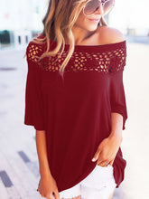 Load image into Gallery viewer, Sexy openwork t-shirt for women
